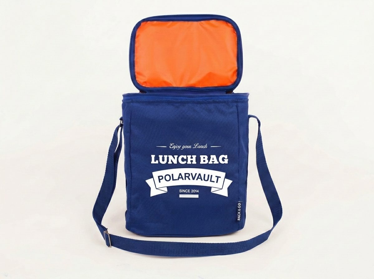 Lunchbag Multy Navy Open